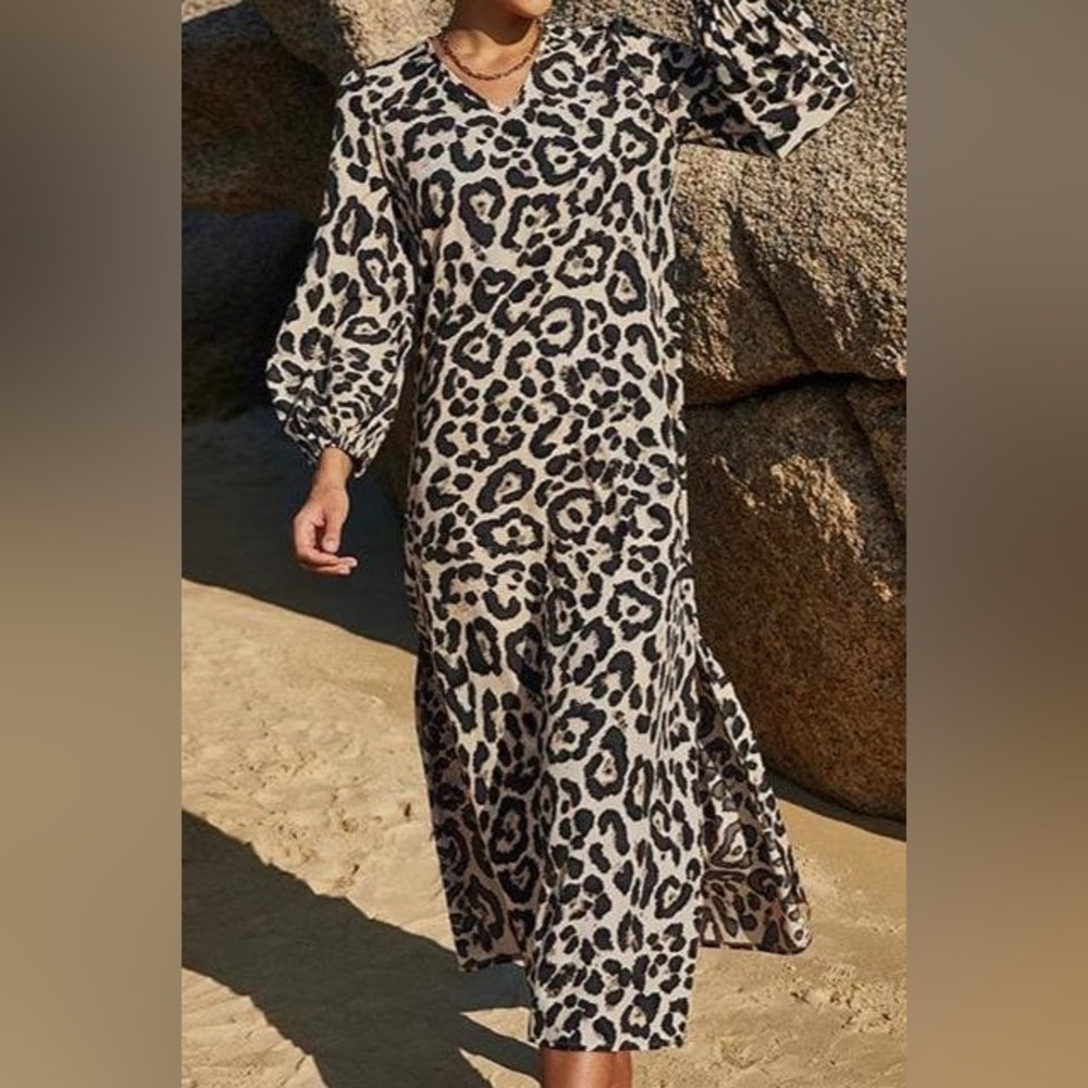 NWT Sonja Morgan Leopard Tunic Dress Size S